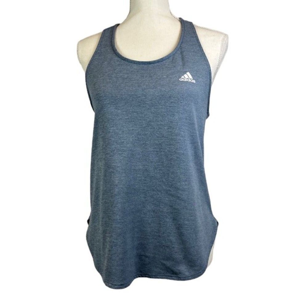 Adidas Aeroready Women's Performance Tank Space Dye Blue Size Small